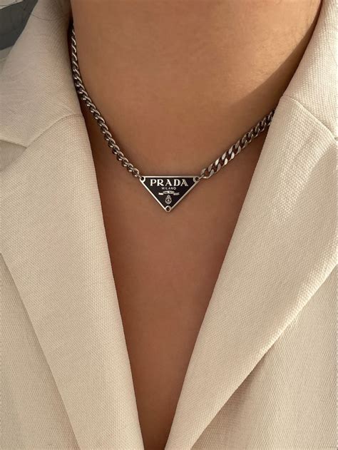 prada flower necklace|real Prada necklace.